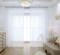Window White Sheer Curtains 84 Inches Length 2 Panels Set Window Sheer White Curtains Basic Rod Pocket for Bedroom Children Living Room Yard Kitchen (White, 52" W x 84" L | 2 pcs)