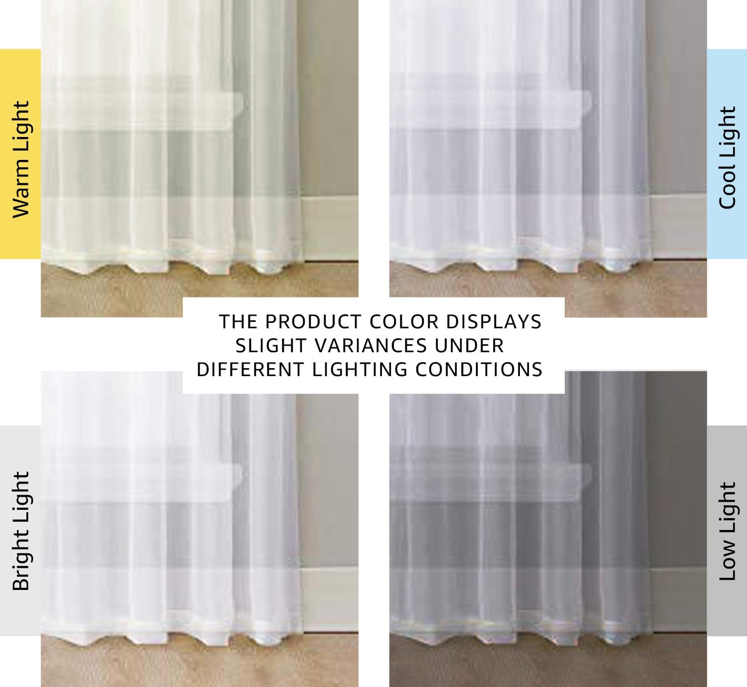 White Sheer Curtains 84 inches Long - Home Decoration Grommet Airy & Lightweight Elegant Window Treatments with Light Filtering for Bedroom/Living Room (2 Panels, W54 x L84)