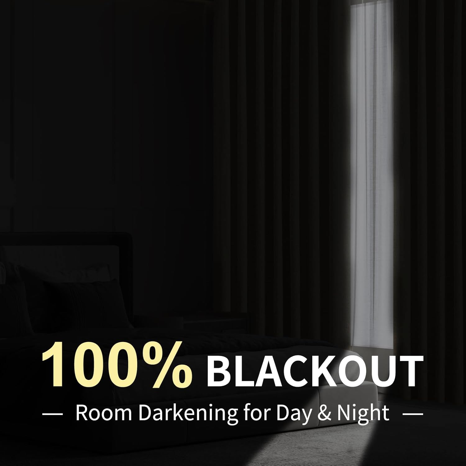 100% Blackout Window Curtains 84 inches Long 2 Panels Set, Faux Linen Look Thermal Insulated Grommet Drapes, Room Darkening Curtain for Bedroom Living Room(W52 x L84 Inch, Light Khaki)