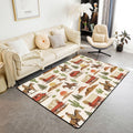 Decorative Area Rug for Bedroom Living Room Playroom, Soft Modern Carpet with Desert Design