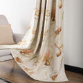 2 Panels Room Darkening Heavy Curtains for Bedroom, Elegant Brown Floral Print Window Curtain and Drapes for Nursery and Office, 52x84 in