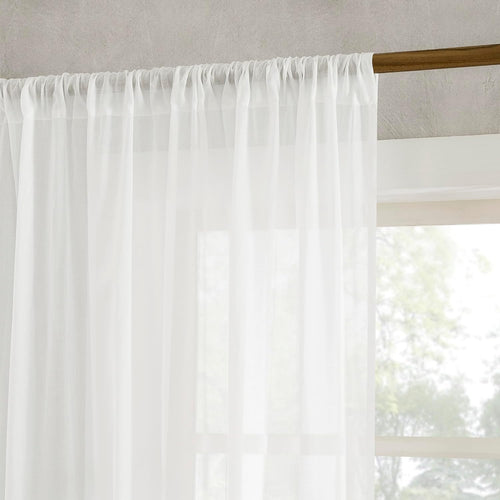 100% Cotton Sheer Curtain, 50" x 84, White